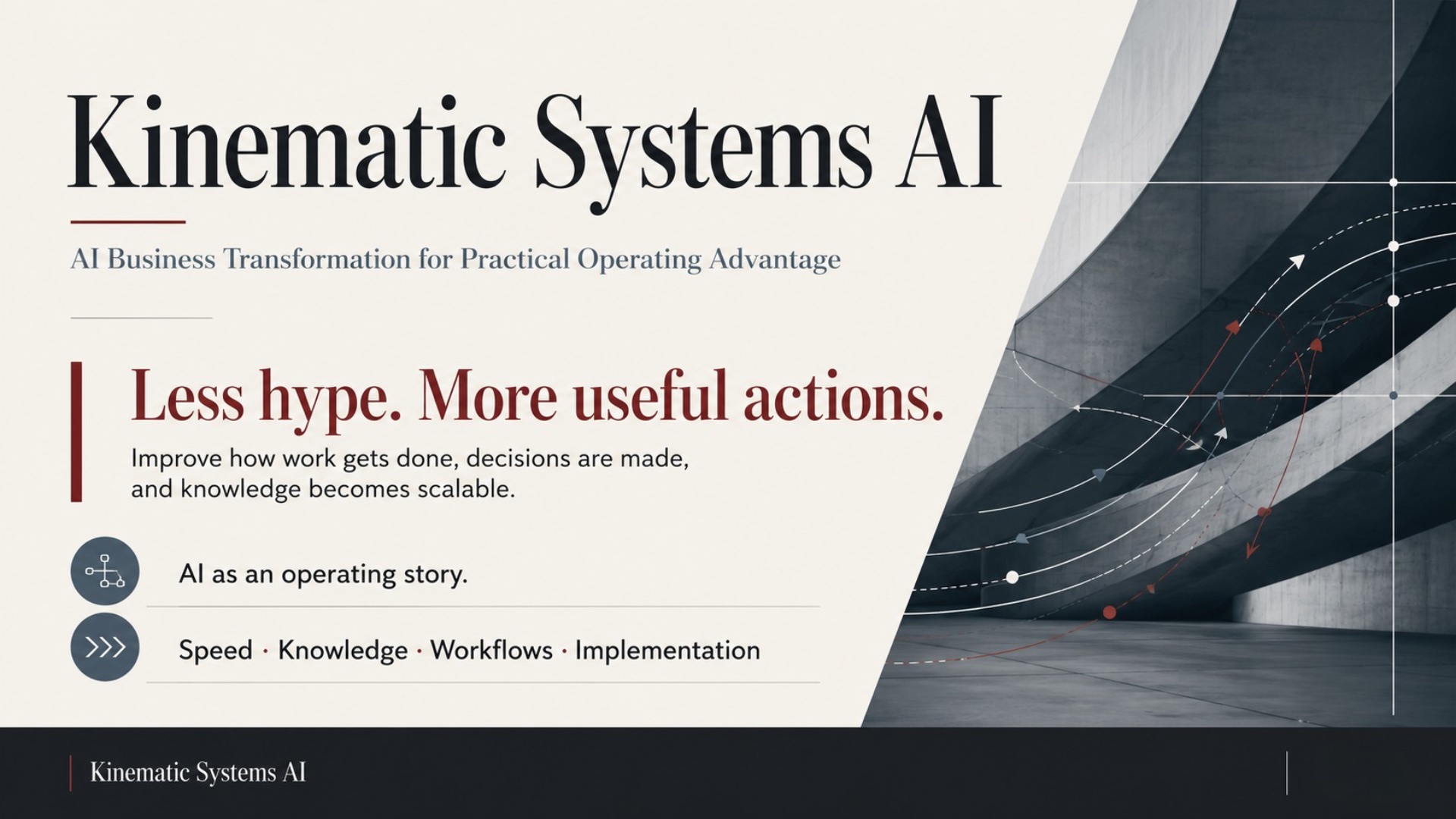 Slide 1 of Kinematic Systems Simple Site 0702 presentation